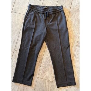 Liverpool Pants Medium Womens Houndstooth Drawstring Waist Pull On Pant Pockets